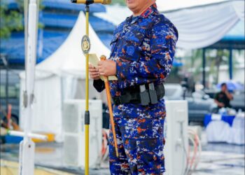 BERI SAMBUTAN: Kapolda Sumut, Irjen Pol Agung Setya Imam Effendi beri sambutan pada perayaan ulang tahun ke-73 Kepolisian Perairan dan Udara (Polairud) di Mako Dit Polairud Polda Sumut, Jumat (1/12/2023). (Foto Dok/ Polda Sumut)