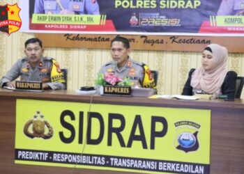 Dalam rangka persiapan kunjungan kerja (Kunker) Kapolda Sulsel Irjen Pol. Andi Rian R Djajadi. S.I.K.,MH, Kapolres Sidrap AKBP Erwin Syah, S.I.K., MH Pimpin Rapat Koordinasi Internal yang berlangsung di ruang Vicon Mapolres Sidrap. Rabu (3/01/24).