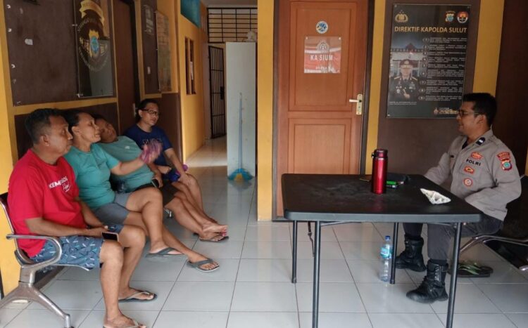 Pihak keluarga korban melaporkan kejadian tersebut pada hari yang sama, sekitar pukul 13.30 WITA, kepada pihak kepolisian. Aipda F Tri Purba dan Aipda Nasarudin, anggota Polsek Pulau Bunaken, berhasil mengamankan terlapor dan mempertemukan kedua belah pihak di kantor kepolisian sektor tersebut.