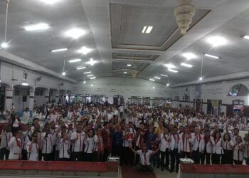 FOTO Bersama: Pengurus HBB foto bersama usai deklarasi, Minggu (14/1/2024). (Foto: /Tumpal Manik)