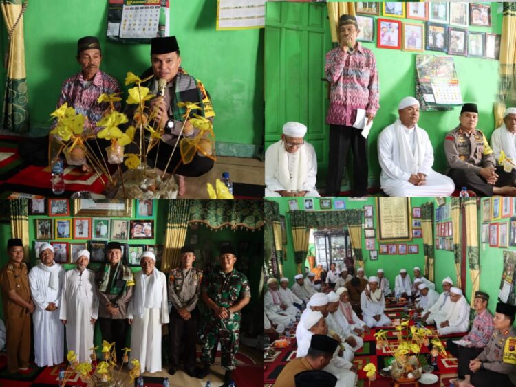Kapolres Labuhanbatu AKBP Dr Bernhard L Malau SIK MH jalin silaturahmi dengan para Tuan Guru dan Khalifah di Persulukan Al Barokah, Dusun VII Sejarang, Desa Simpang Empat, Kec. Marbau, Kab. Labuhanbatu Utara (Labura), pada hari Selasa, (16/01/2024).
