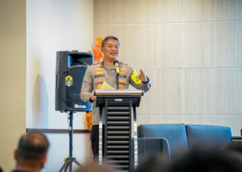 KEYNOTE SPEAKER: Kapolda Sumut, Irjen Pol Agung Setya Imam Effendi serukan narkoba musuh bersama saat menjadi Keynote Speaker di Kampus FISIP USU, Kamis (25/1/2024). (Foto Dok/ Polda Sumut)