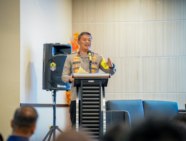 KEYNOTE SPEAKER: Kapolda Sumut, Irjen Pol Agung Setya Imam Effendi serukan narkoba musuh bersama saat menjadi Keynote Speaker di Kampus FISIP USU, Kamis (25/1/2024). (Foto Dok/ Polda Sumut)