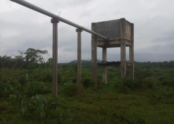 Rabu 24 Januari 2024, tampak pembangunan pompanisasi air tersebut baru mencapai 60 persen.