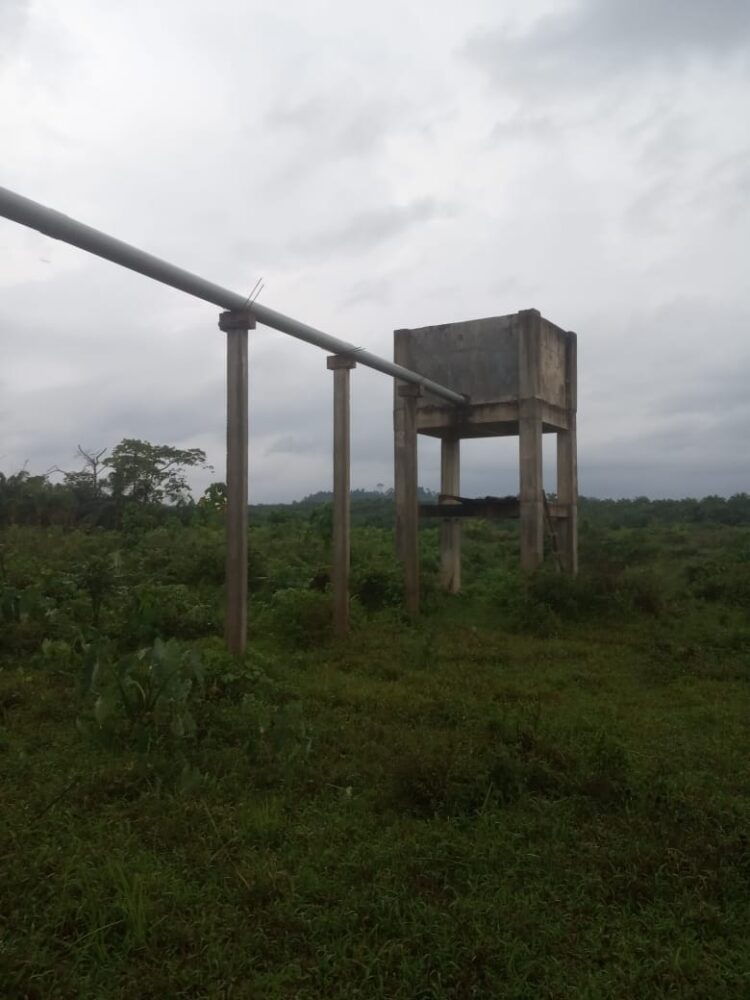 Rabu 24 Januari 2024, tampak pembangunan pompanisasi air tersebut baru mencapai 60 persen.