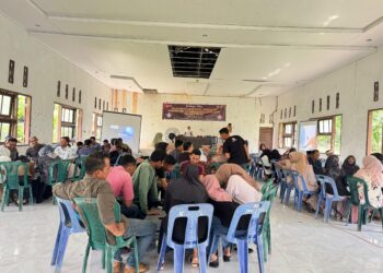 480 peserta PPS dan KPPS Se Kecamatan Paya Bakong, Aceh Utara, mengikuti bimbingan teknis (Bimtek) pemungutan suara dan penghitungan suara pada Pemilu 2024, bertempat di balai desa Kecamatan setempat.