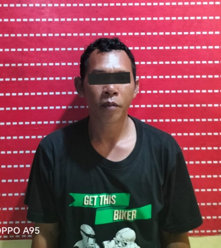 AZS = Andika Zai Syaputra. | Keterangan Foto
DIAMANKAN : AZS (34), warga Kabupaten Asahan terduga pengedar sabu, diamankan Unit Reskrim Polsek Firdaus Polres Sergai. (Foto Dok/Humas Polres)