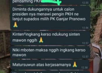 Ramai beredar di kabupaten Purbalingga sebuah vidio melalui pesan whatsapp, para penerima bantuan sosial PKH di arahkan untuk memilih capres dan Bupati dengan di bagi stiker melalui penerima manfaat PKH.