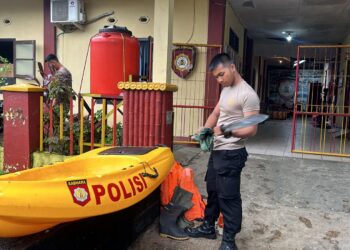Sat Samapta Polresta Banyumas Polda Jateng melaksanakan Apel kesiapsiagaan personil dalam menghadapi bencana alam di wilayah Kabupaten Banyumas, Rabu (31/1/24).