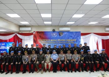 Otoritas Misi Pemeliharaan Perdamaian United Nations Mission in South Sudan (UNMISS) memberikan penghargaan kepada 33 personel Polri yang bertugas sebagai Individual Police Officer (IPO) di Sudan Selatan