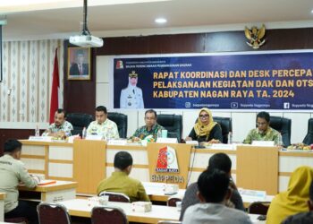 Pemerintah Kabupaten (Pemkab) Nagan Raya melalui Badan Perencanaan Pembangunan Daerah (Bappeda) menggelar Rapat Koordinasi (Rakor) Percepatan Pelaksanaan Kegiatan Dana Alokasi Khusus serta Otonomi Khusus (DAK dan Otsus) tahun 2024. Rakor tersebut dibuka langsung Penjabat (Pj) Bupati Nagan Raya, Fitriany Farhas, AP., S.Sos., M.Si yang berlangsung di Aula Bappeda, Kompleks Perkantoran Suka Makmue, Kamis (1/2/2024).