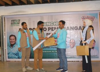Relawan Pengusaha Muda Nasional (Repnas) Aceh, Melakukan launching 500 Posko kemenangan sekali putaran untuk Prabowo Subianto - Gibran Rakabuming Raka. Jum'at 2 Februari 2024 di sebuah cafe di jalan Teuku Umar, Banda Aceh.