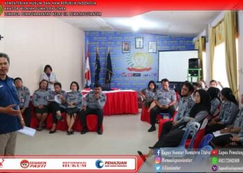 Pejabat Struktural Lapas Kelas II A Pematangsiantar dengan seluruh tim KPPS Lapas Pematangsiantar terima sosialisasi Pemilu kepada seluruh KPPS pada 6 February 2024 pukul 13:00 Wib sampai selesai. Kegiatan ini berlangsung di Aula Rapat Lapas Kelas IIA Pematangsiantar.
