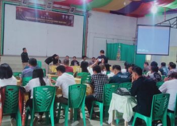 Komisi Pemilihan Umum (KPU) Nias Barat laksanakan gelar rapat koordinasi (Rakor) pemantapan pemilu 2024 di Tokosa Hall, Rabu (07/02/2024).