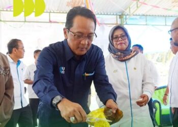 Region Head PTPN IV Regional II Sudarma Bhakti Lessan meresmikan Masjid Nurul Huda di Afdeling VII Kebun Pabatu, Kabupaten Serdang Bedagai, Sumatera Utara, Selasa (6/2/2024)