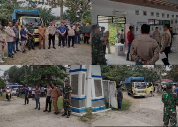 Personel Polres Labuhanbatu Laksanakan Pengamanan dan Pengawalan Material Logistik Pemilu dari PPK Kecamatan Bilah Hulu sampai ke Desa Se-Kecamatan Bilah Hulu Kab. Labuhanbatu, Senin (12/02/2024).