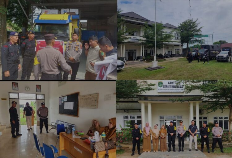 Personil gabungan TNI, Brimob, Kepolisian serta Satpol PP melaksanakan Patroli Gabungan di seputaran kota Aek Kanopan Kec. Kualuh Hulu Kab. Labuhanbatu Utara, Selasa (13/02/2024) pukul 10.00.WIB hingga pukul 12.00.WIB.