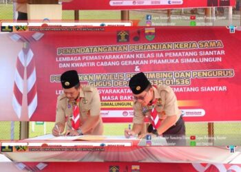 Lapas Kelas IIA Pematangsiantar Laksanakan Penandangan Kerjasama dengan Kwartir Cabang Simalungun serta Pelantikan Majelis Pembimbing dan Pengurus Gugus Depan 01.535-01.536.