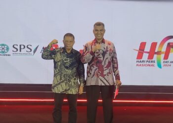Rektor Universitas Malikussaleh (UNIMAL) Prof Herman Fithra Aseng Eng menghadiri acara puncak Hari Pers Nasional (HPN) dan Hut Persatuan Wartawan Indonesia (PWI) 2024 di Ecovention Ancol, Jakarta, Selasa (20/2/24).