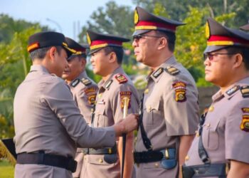 Kapolres OKI AKBP Hendrawan Susanto SH SIK pimpin sertijab di jajaran Polres OKI