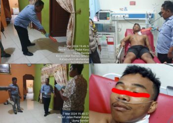 Polres Labuhanbatu telah mengamankan seorang ayah yang menjadi pelaku pembacokan terhadap anaknya sendiri, Jum'at (08/03/2024). Kejadian tragis ini terjadi di Jalan Padat Karya, Kelurahan Ujung Bandar, Kecamatan Rantau Selatan, Kabupaten Labuhanbatu pada hari Kamis, 07 Maret 2024, sekitar pukul 19.00 WIB.