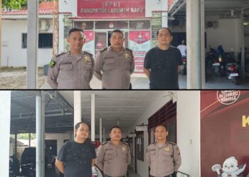 Personel Polres Labuhanbatu amankan Kantor KPU Kab. Labuhanbatu yang berlokasi di Jalan WR. Supratman Nomor 52 Rantauprapat Kel. Padang Matinggi Kec. Rantau Utara Kab. Labuhanbatu dan Kantor KPU Kab. Labura yang berlokasi di Jl.Serma Ghazali Sinaga No. 08.Kel.Aek Kanopan Kec.Kualuh Hulu Kab. Labuhanbatu Utara, Jumat (15/03/2024).