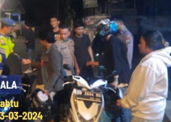 Polsek Tikala dan Resmob Polresta Manado menyelenggarakan Kegiatan Rutin Gabungan (KRYD) di Kelurahan Banjer, Kecamatan Tikala, Kota Manado, Sabtu (23/3/2024) sekitar pukul 22.45 WITA.