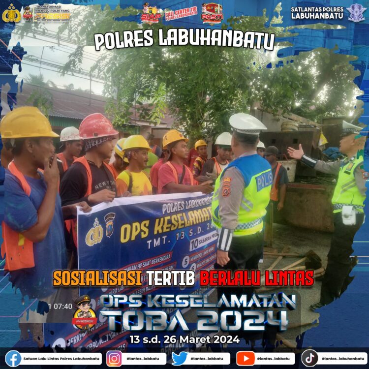 Pegawai Telkom Cabang Rantauprapat diberikan informasi tentang pentingnya mentaati rambu lalu lintas dan peraturan berlalu lintas guna meningkatkan kesadaran dan disiplin dalam berlalu lintas. Dikmas lantas tersebut dilaksanakan di Jalan WR. Supratman, Rantauprapat Kel. Rantau utara Kab. Labuhanbatu, Senin (25/03/2024)