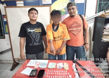 Penangkapan Pelaku SRM (AD) seorang bandar narkoba di Kecamatan Tanah Jawa beserta barang bukti narkotika
