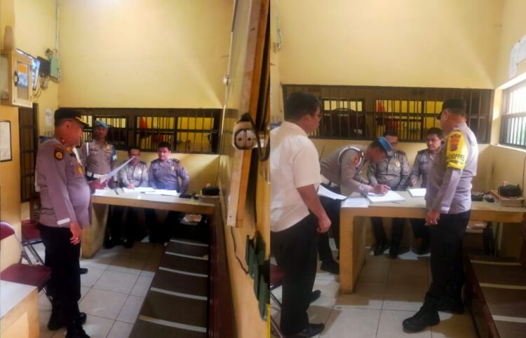 Wakapolres Labuhanbatu KOMPOL H. Matondang, S.H., M.H., rutin melakukan pengecekan terhadap personel yang bertugas dalam piket jaga tahanan, Selasa (26/03/ 2024) pukul 08.30.WIB.