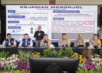 Kapolda Jawa Tengah, Irjen Pol Ahmad Luthfi pada sebuah konferensi pers yang dilangsungkan di Lobby Mapolda Jateng, Rabu (27/3/2024).