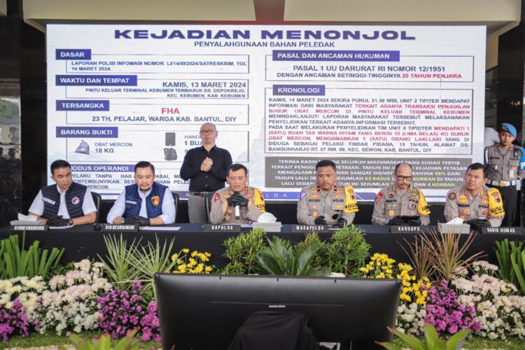 Kapolda Jawa Tengah, Irjen Pol Ahmad Luthfi pada sebuah konferensi pers yang dilangsungkan di Lobby Mapolda Jateng, Rabu (27/3/2024).