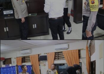 Wakapolres Labuhanbatu, KOMPOL H. Matondang, S.H., M.H., melakukan pengawasan dan pengecekan pelayanan publik (YANLIK) di lingkungan Polres Labuhanbatu. Kegiatan ini dilaksanakan di Mapolres Labuhanbatu, Jalan MH. Thamrin, Rantauprapat, Kabupaten Labuhanbatu, Rabu (27/03/2024).