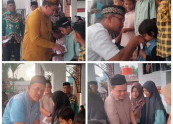Himpunan masyarakat Kemukiman Blang Ara Kecamatan Seunagan Timur, Kabupaten Nagan Raya, menyantuni anak yatim dan piatu dalam rangka bulan suci ramadhan serta menjelang lebaran idul fitri 1445 Hijriah. Kegiatan santunan anak yatim dan piatu tingkat Kemukiman Blang Ara tersebut, berlangsung minggu (31/3/2024) di Masjid Jamiul Muamalin Gampong Blang Ara Keude.