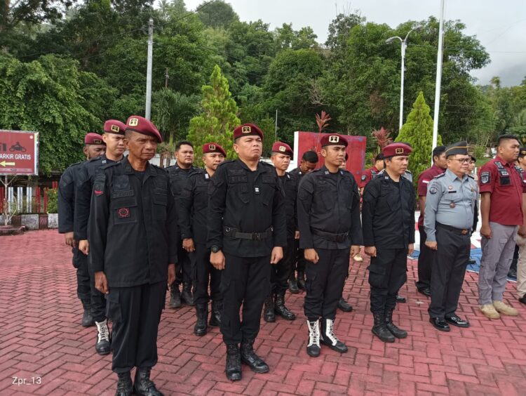 Lembaga Pemasyarakatan (Lapas) Kelas IIB Bitung Kanwil Kemenkumham Sulawesi Utara menggelar apel siaga 3+1 Berantas Halinar. Jumat (05/04/24).