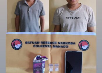 Tim reserse Narkoba Polresta Manado berhasil mengungkap peredaran narkotika jenis sabu. Informasi tersebut didapat dari masyarakat yang melaporkan adanya dua orang lelaki bernama NI alias NUNU dan HP alias ENDA yang diduga memiliki dan menguasai narkotika tersebut, Sabtu (13/4/2024).