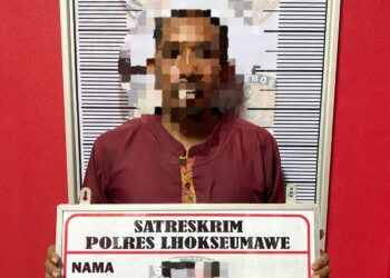 Terduga Pelaku yang ditangkap adalah MJ (48 tahun) seorang petani warga Desa Blang Cut, Kabupaten Aceh Utara, turut diamankan sejumlah barang bukti, termasuk 1 buah HP android, bukti rekapan pembelian, dan uang tunai sebesar Rp.310.000.