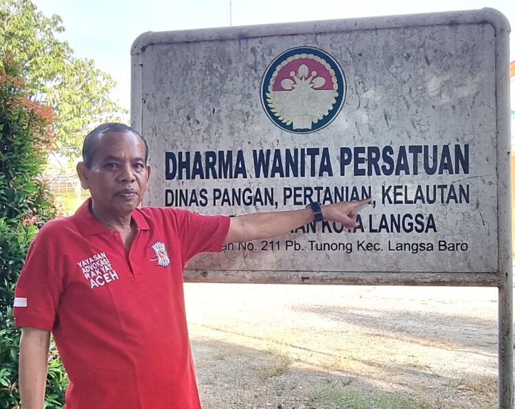 Ketua Yayasan Advoka Rakyat Aceh (YARA) perwakilan Langsa, H A Muthallib Ibrahim, SE,.SH,.M.Si,.M.Kn,