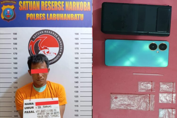 Pelaku yang berhasil ditangkap adalah berinisial PM Als Padil Laki-laki, 33 thn, warga Jln. Syah Bandar Ling I Gg Galon Kel. Sei Berombang, Kecamatan Panai Hilir, Kabupaten Labuhanbatu.