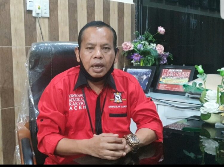Ketua Yayasan Advokasi Rakyat Aceh (YARA) Langsa, H A Muthallib Ibrahim, SE,.SH,.M.Si,.M.Kn,
