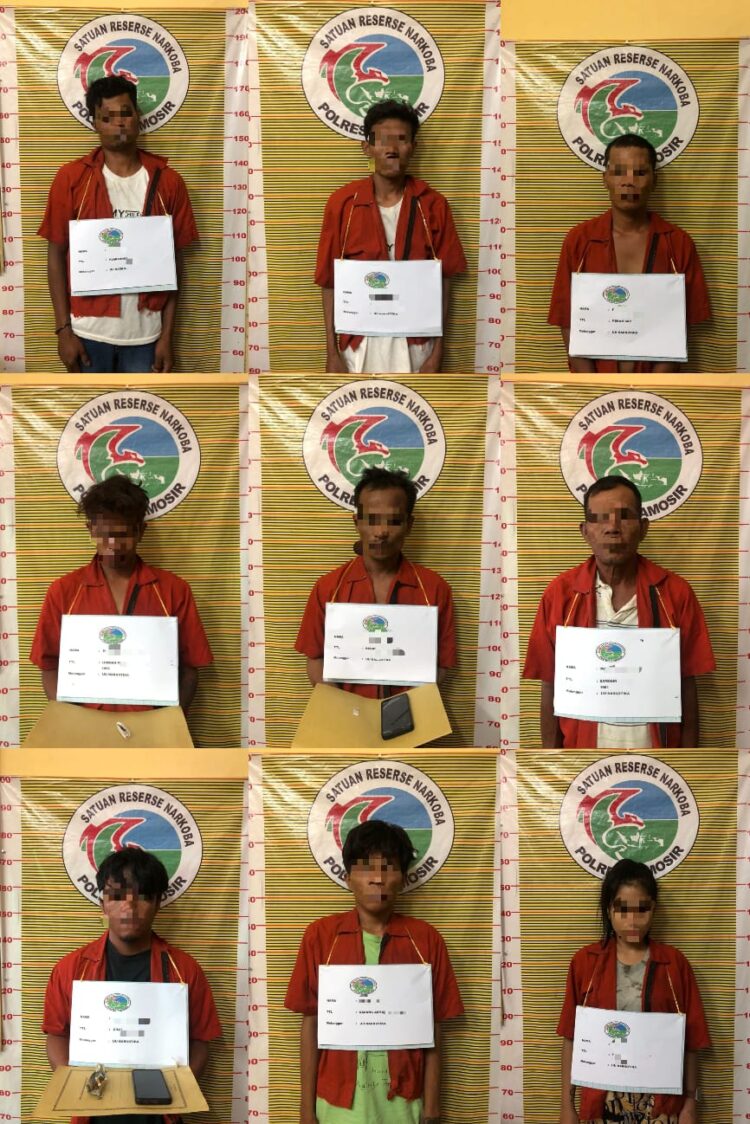 Kasus Pertama terkait Pengguna Narkotika Jenis Sabu dengan tersangka sebanyak 5 orang yakni R, AL, S, EE dan DK. Untuk Kasus ke dua dan ke tiga adalah terkait Pengguna Narkotika Jenis Ganja. Pada Kasus Kedua dengan tersangka sebanyak 3 orang yakni DS, BP dan HJS sedangkan untuk kasus ke tiga dengan tersangka sebanyak 1 orang yakni MN.