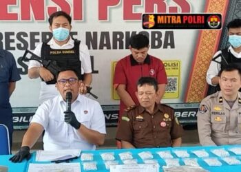Konferensi Pers Ditresnarkoba Polda Sumsel