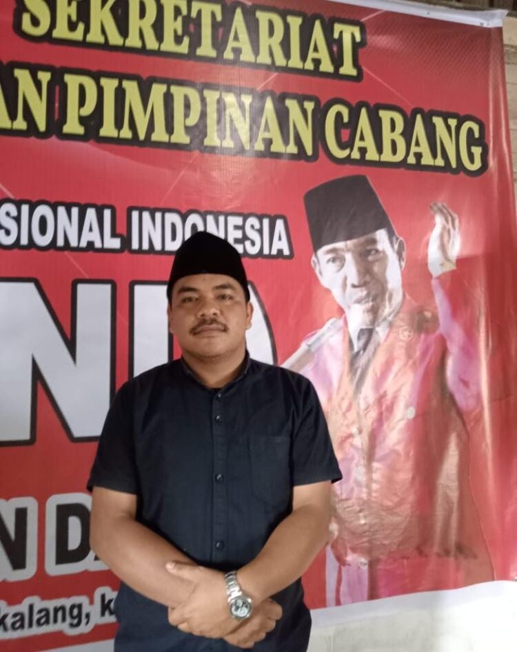 Andi Silalahi selaku sekretaris Gerakan Mahasiswa Nasional Indonesia (GMNI) Kabupaten Dairi