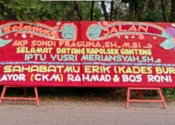 Erik kades desa burai berikan ucapan selamat kepada sahabatnya Iptu Yusri Meriansyah, SH sebagai Kapolsek Tanjung Batu.