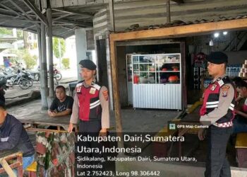 Kasat Samapta Polres Dairi AKP Tugono, SH Melaksanakan kegiatan Patroli Presisi dalam rangka menciptakan Area Publik yang aman dan nyaman di Wilkum Polres Dairi. Selasa (04/06/2024)