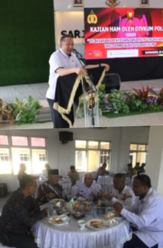 Hadir dalam kegiatan ini Kepala biro bantuan hukum Polri Brigjen pol Veris Septiansyah, SH, SIk, MSi, MH yang di dampingi oleh Kabag HAM Robankum Polri Kombespol Toni Binsar, SH, SIK MSi dan Kasubbag HAM Robankum Polri Pembina Budi Raharjo, SE..