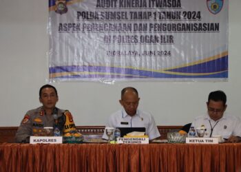 Polres Ogan Ilir dan Jajaran Polsek Pada Hari Rabu, 05 juni 2024 telah mengikuti kegiatan Audit Kinerja Itwasda Polda Sumsel Tahap I yang bertempat di Aula Bhayangkara Polres Ogan Ilir. Kegiatan dilaksanakan dalam rangka untuk melakukan pemeriksaan dan audit kinerja TW 1 tahun 2024 aspek perencanaan dan pengorganisasian di Polres Ogan Ilir.