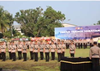 Upacara Serah Terima Jabatan di Polres OKI