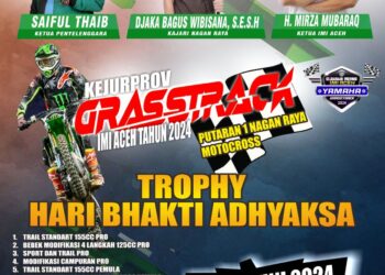 Ikatan Motor Indonesia (IMI) Provinsi Aceh akan menggelar kejuaraan Provinsi (Kejurprov) Gasstrack Putaran 1 di kabupaten Nagan Raya. Kejurprov ini akan berlangsung 22-23 Juni 2024 atau usai lebaran idul Adha. Ketua panitia pelaksana Saiful Thaib mengatakan even ini sebagai ajang untuk mencari bakat Gasstrack terbaik dipantai Barat selatan Aceh.
