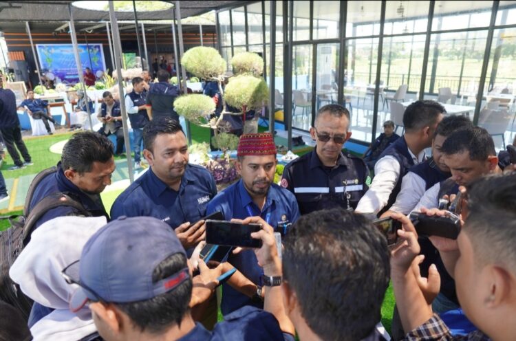 Staf Dirut Bidang IMIA PT PIM Saifuddin Noerdin disaat kegiatan Halal Bi Halal Rekan Media 2024 di Harbour Café